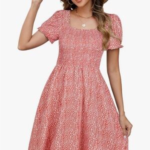 LYRUR Red and White Bubble Hem Dress Brand new with tags